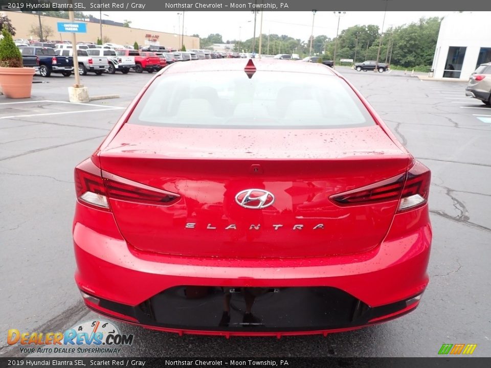 2019 Hyundai Elantra SEL Scarlet Red / Gray Photo #6
