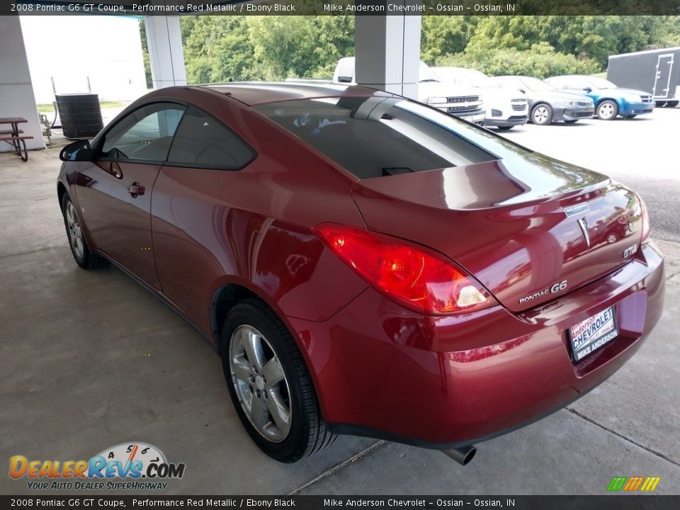 2008 Pontiac G6 GT Coupe Performance Red Metallic / Ebony Black Photo #7