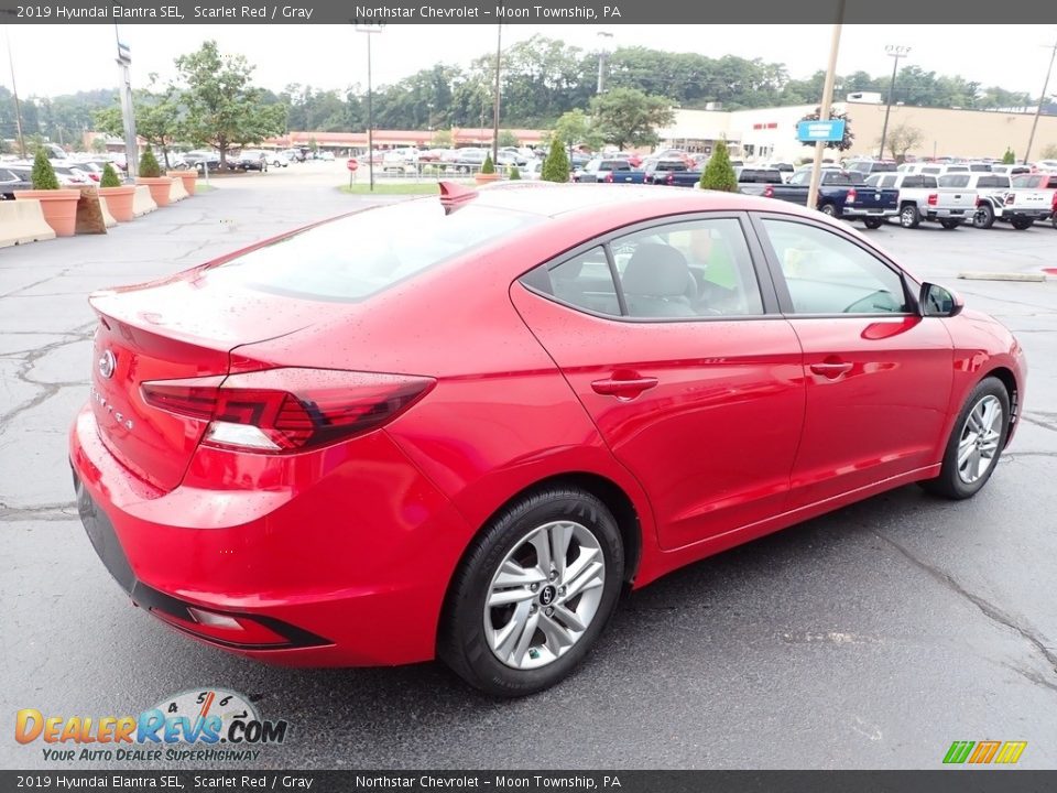 2019 Hyundai Elantra SEL Scarlet Red / Gray Photo #8