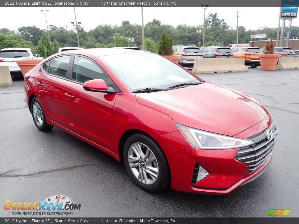 2019 Hyundai Elantra SEL Scarlet Red / Gray Photo #10