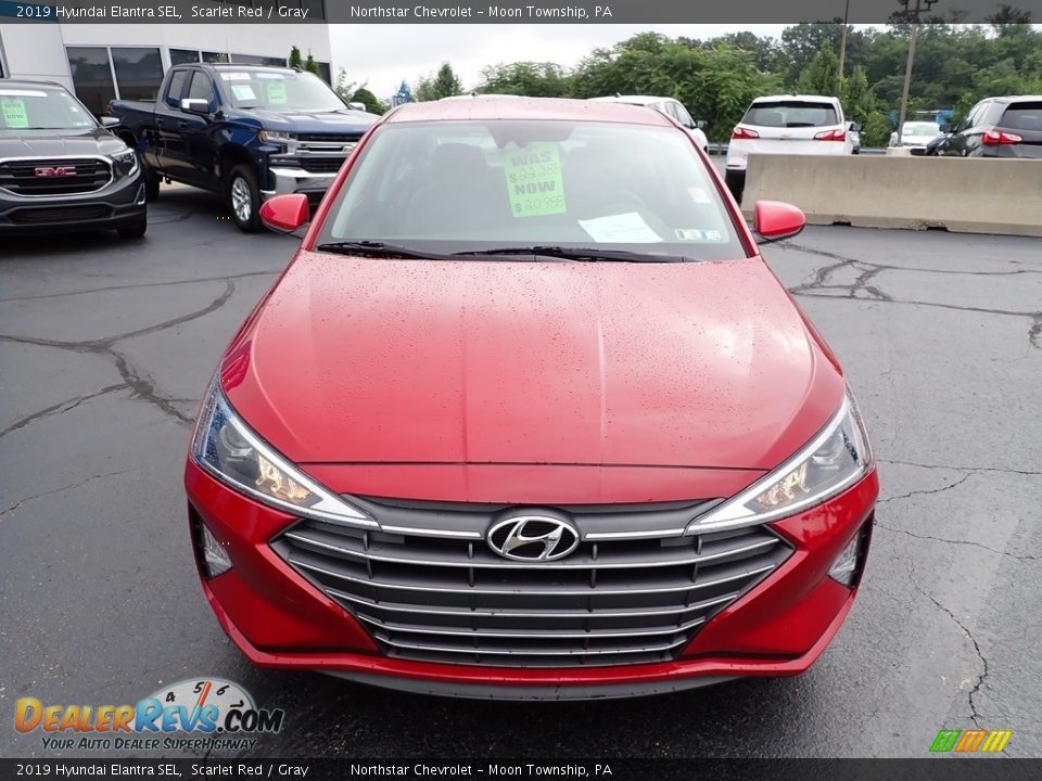 2019 Hyundai Elantra SEL Scarlet Red / Gray Photo #12