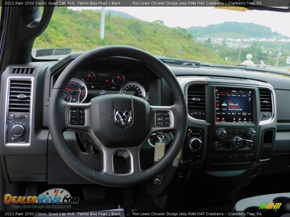 2021 Ram 1500 Classic Quad Cab 4x4 Patriot Blue Pearl / Black Photo #13