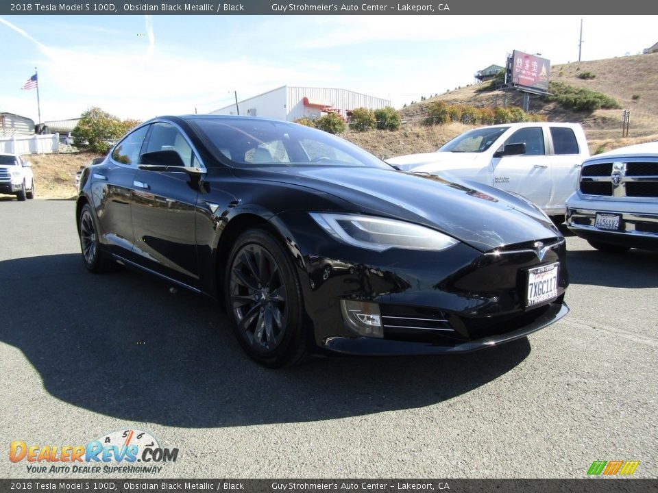 2018 Tesla Model S 100D Obsidian Black Metallic / Black Photo #1