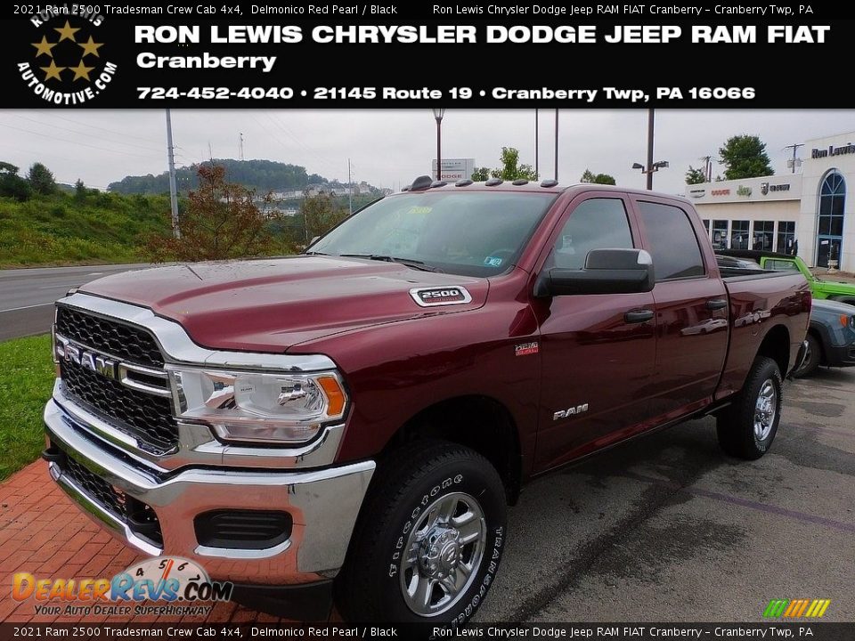 2021 Ram 2500 Tradesman Crew Cab 4x4 Delmonico Red Pearl / Black Photo #1