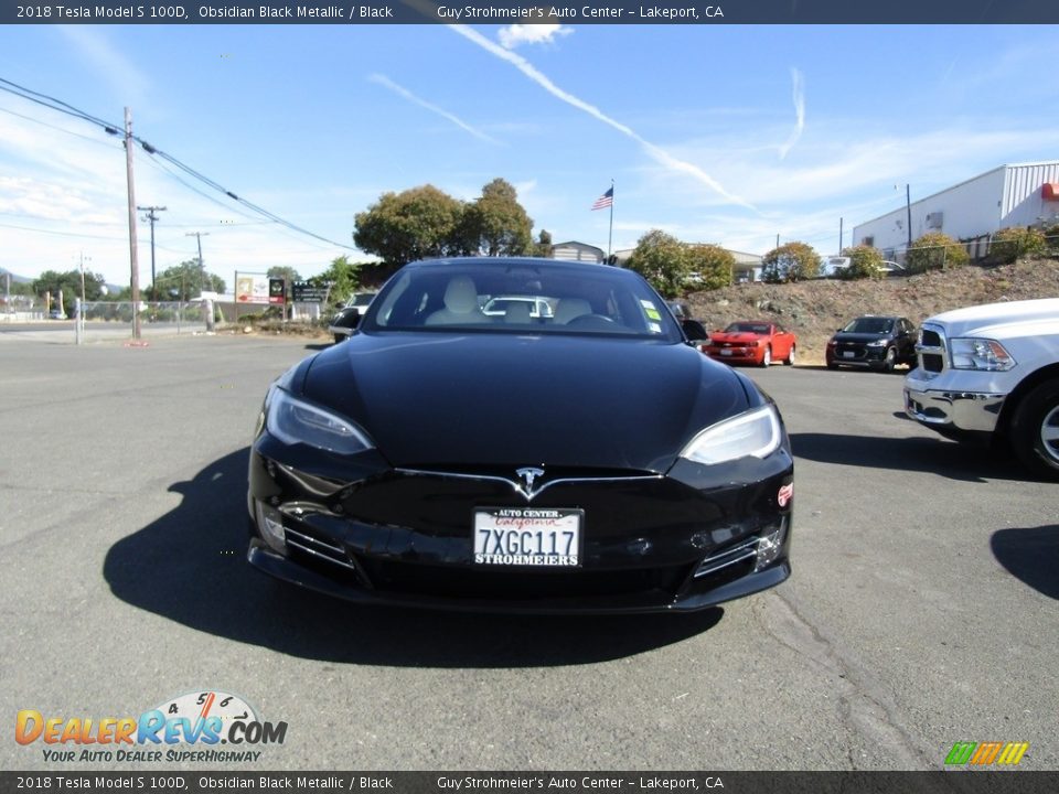 2018 Tesla Model S 100D Obsidian Black Metallic / Black Photo #2