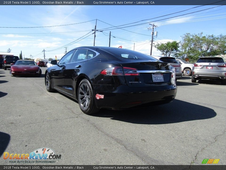 2018 Tesla Model S 100D Obsidian Black Metallic / Black Photo #5