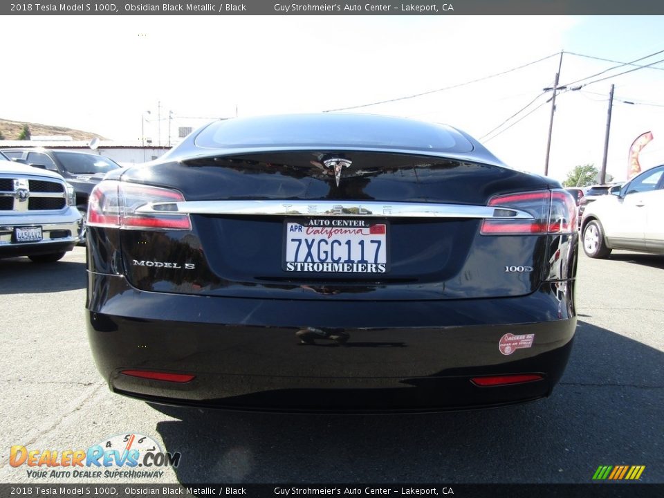 2018 Tesla Model S 100D Obsidian Black Metallic / Black Photo #6