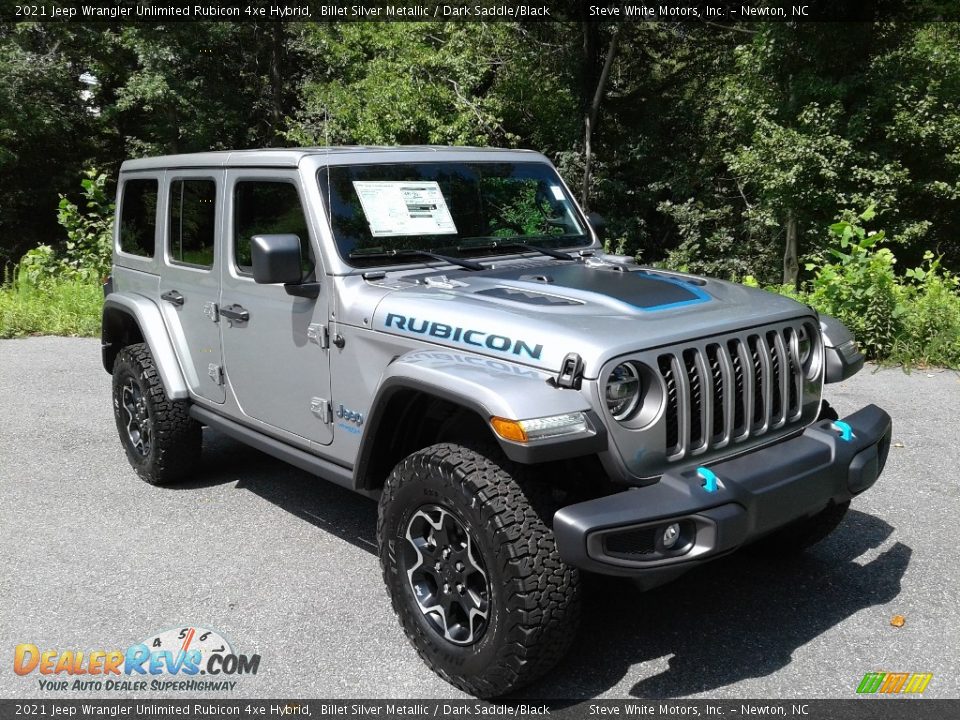 Front 3/4 View of 2021 Jeep Wrangler Unlimited Rubicon 4xe Hybrid Photo #6