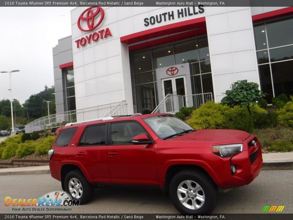 2016 Toyota 4Runner SR5 Premium 4x4 Barcelona Red Metallic / Sand Beige Photo #2