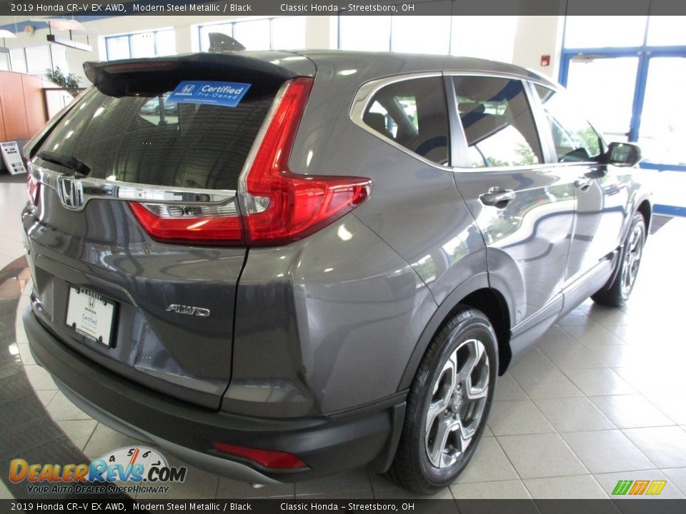 2019 Honda CR-V EX AWD Modern Steel Metallic / Black Photo #7