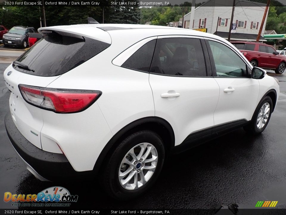 2020 Ford Escape SE Oxford White / Dark Earth Gray Photo #6