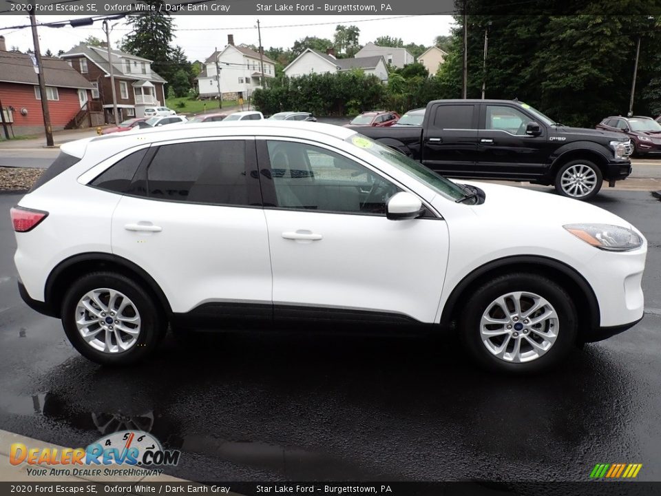 2020 Ford Escape SE Oxford White / Dark Earth Gray Photo #7