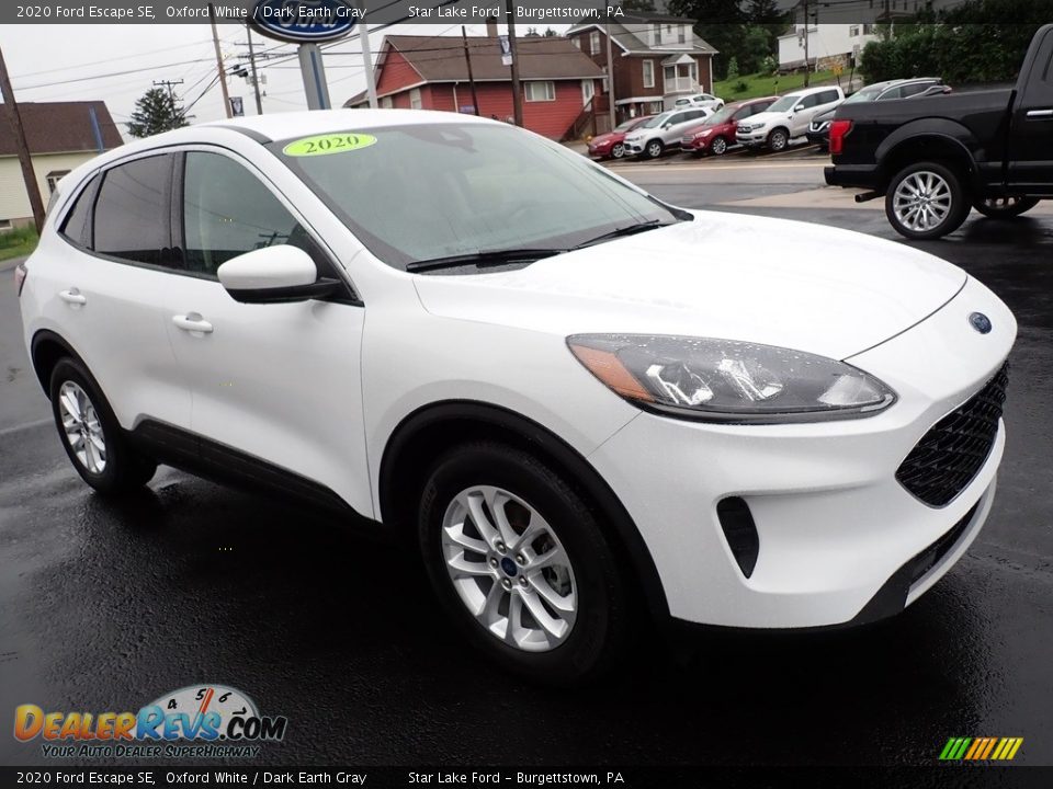 2020 Ford Escape SE Oxford White / Dark Earth Gray Photo #8