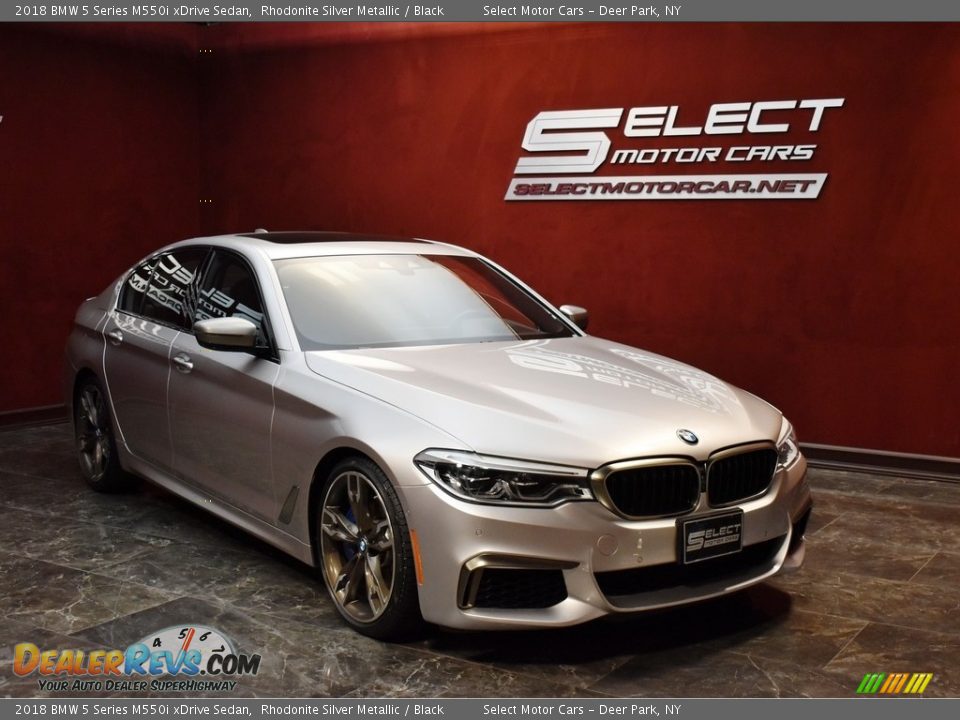 2018 BMW 5 Series M550i xDrive Sedan Rhodonite Silver Metallic / Black Photo #3