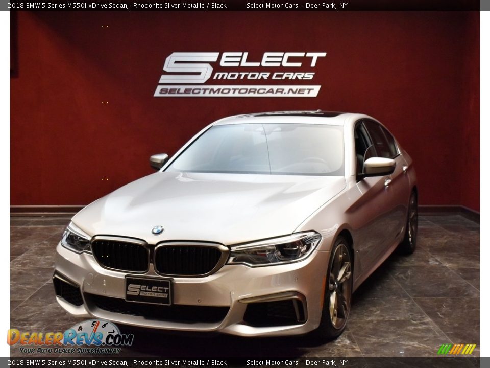 2018 BMW 5 Series M550i xDrive Sedan Rhodonite Silver Metallic / Black Photo #6