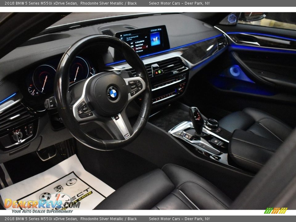 2018 BMW 5 Series M550i xDrive Sedan Rhodonite Silver Metallic / Black Photo #11