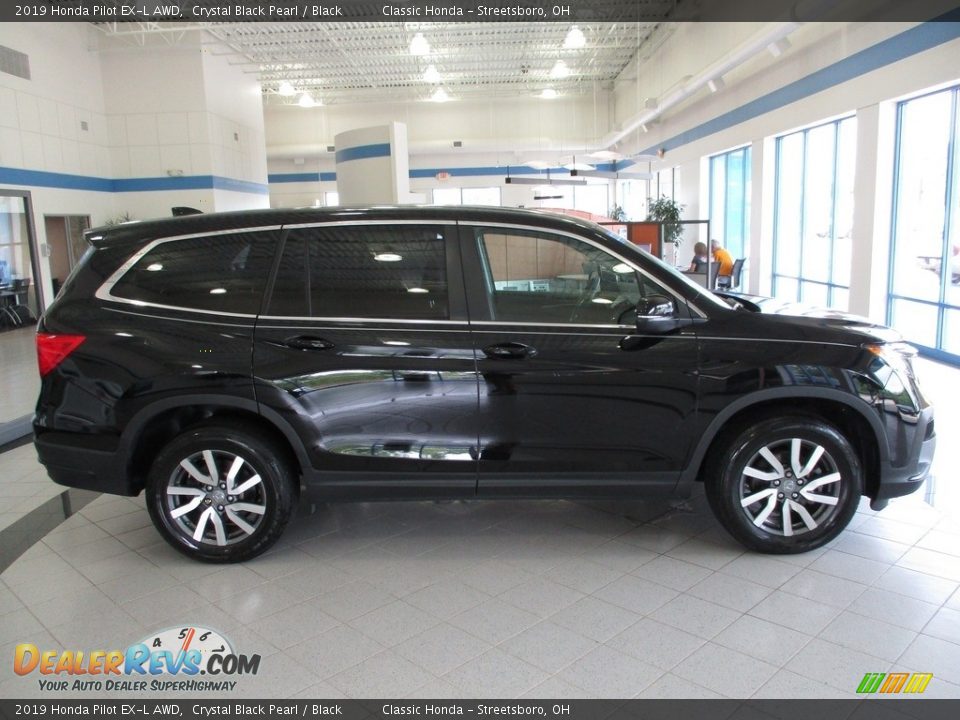 2019 Honda Pilot EX-L AWD Crystal Black Pearl / Black Photo #4