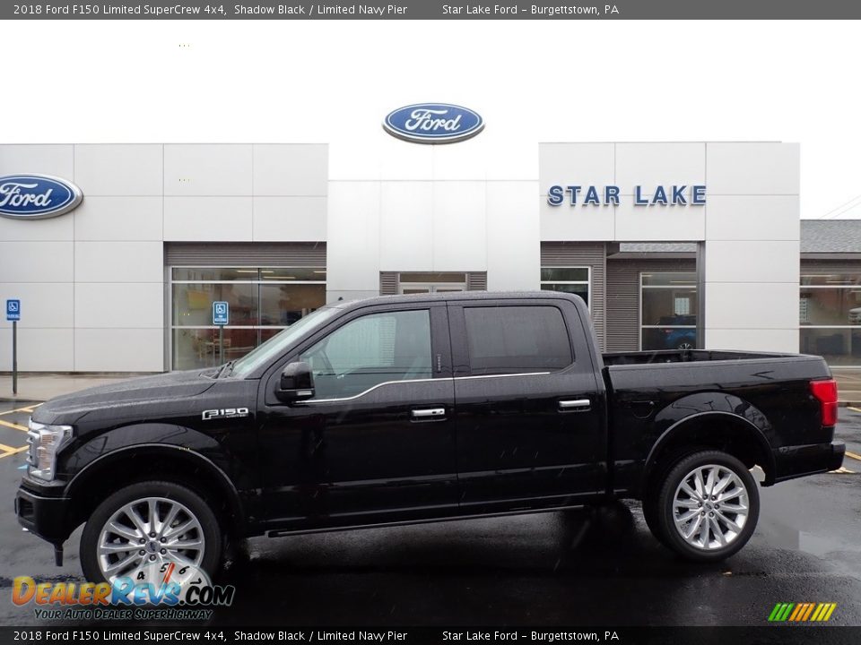 2018 Ford F150 Limited SuperCrew 4x4 Shadow Black / Limited Navy Pier Photo #1