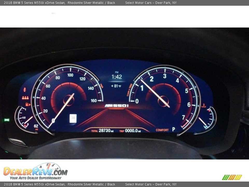 2018 BMW 5 Series M550i xDrive Sedan Gauges Photo #26