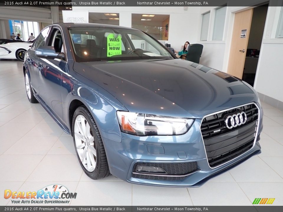 2016 Audi A4 2.0T Premium Plus quattro Utopia Blue Metallic / Black Photo #12