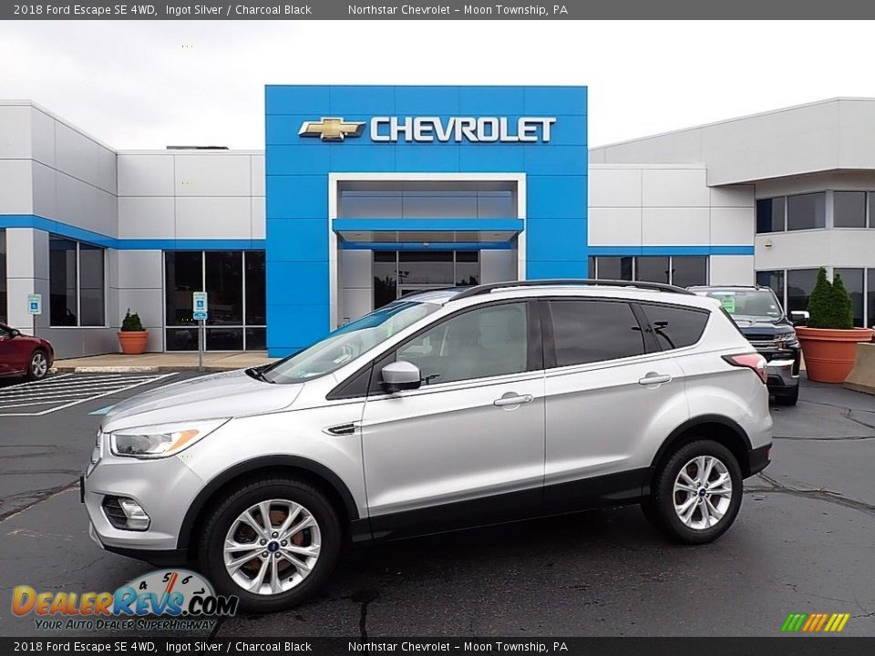 2018 Ford Escape SE 4WD Ingot Silver / Charcoal Black Photo #1