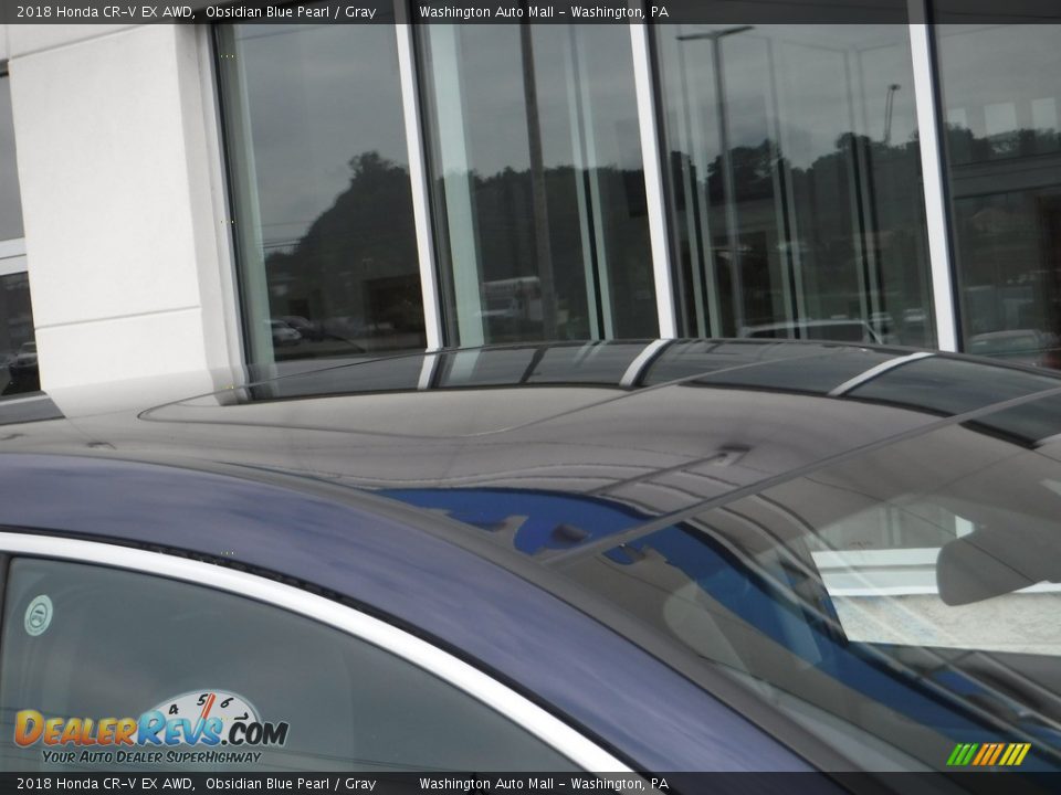 2018 Honda CR-V EX AWD Obsidian Blue Pearl / Gray Photo #3