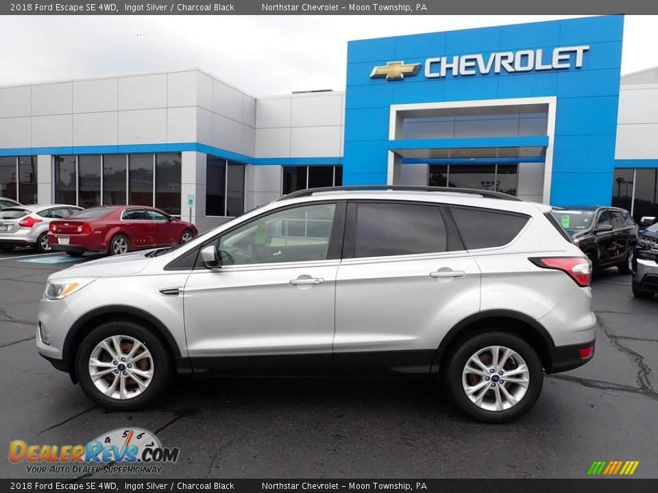 2018 Ford Escape SE 4WD Ingot Silver / Charcoal Black Photo #3