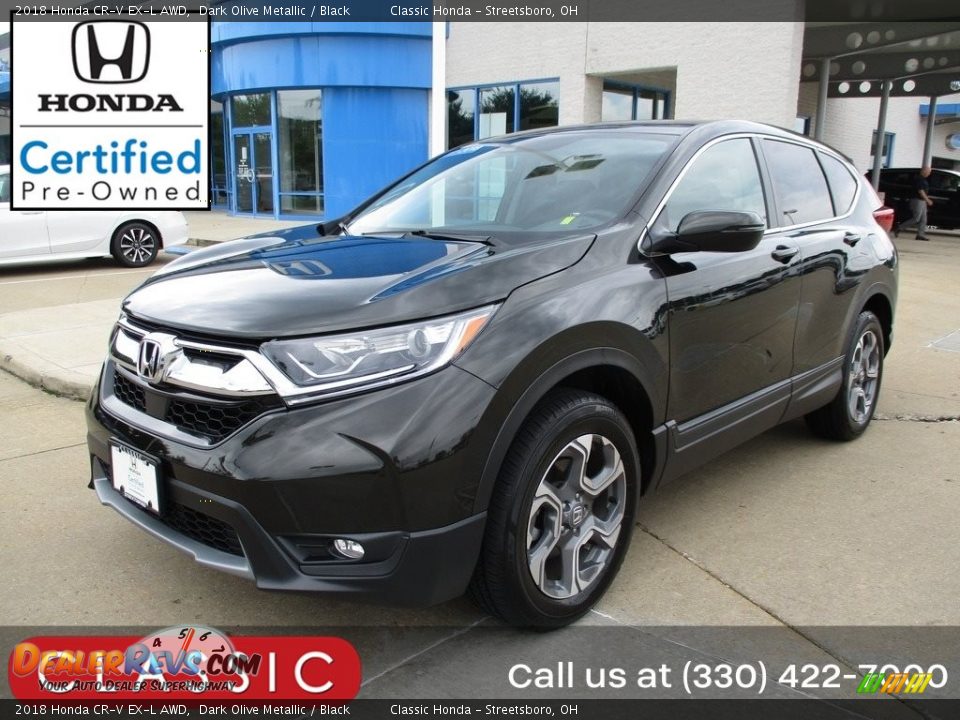 2018 Honda CR-V EX-L AWD Dark Olive Metallic / Black Photo #1
