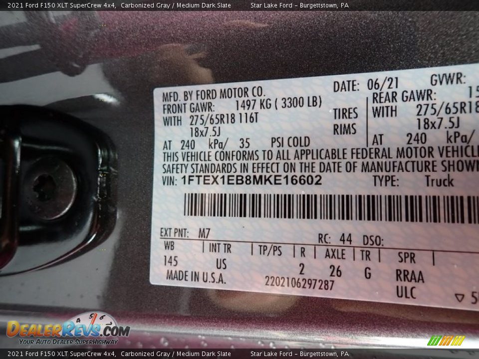 2021 Ford F150 XLT SuperCrew 4x4 Carbonized Gray / Medium Dark Slate Photo #14