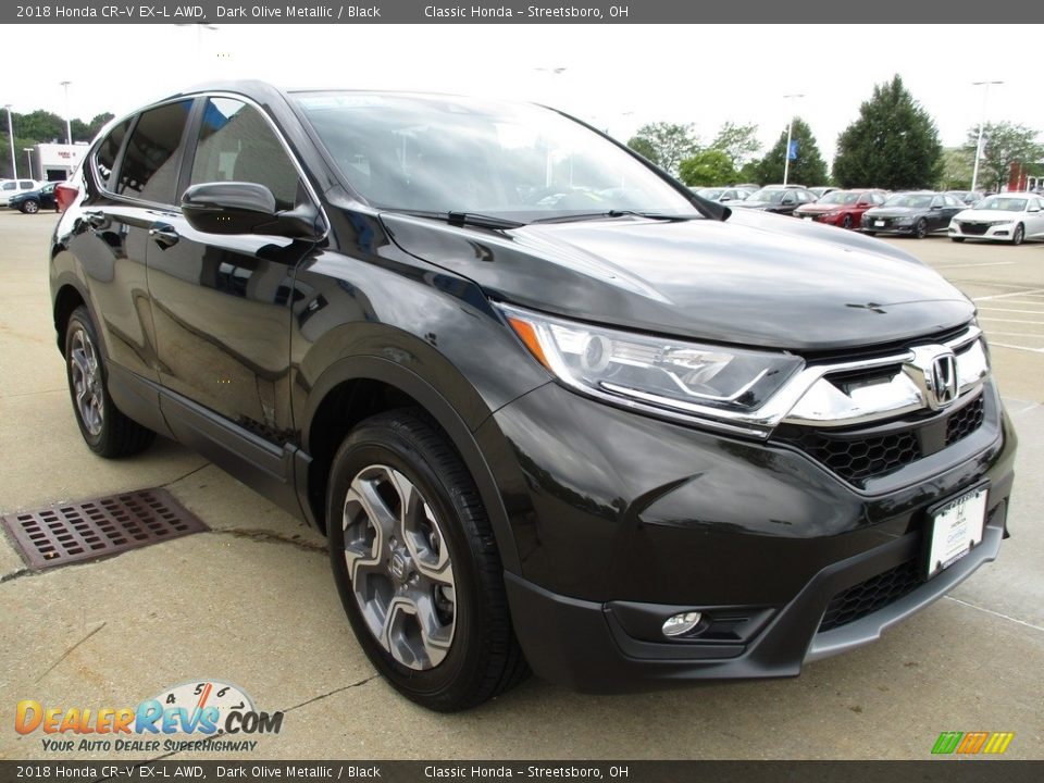 2018 Honda CR-V EX-L AWD Dark Olive Metallic / Black Photo #3