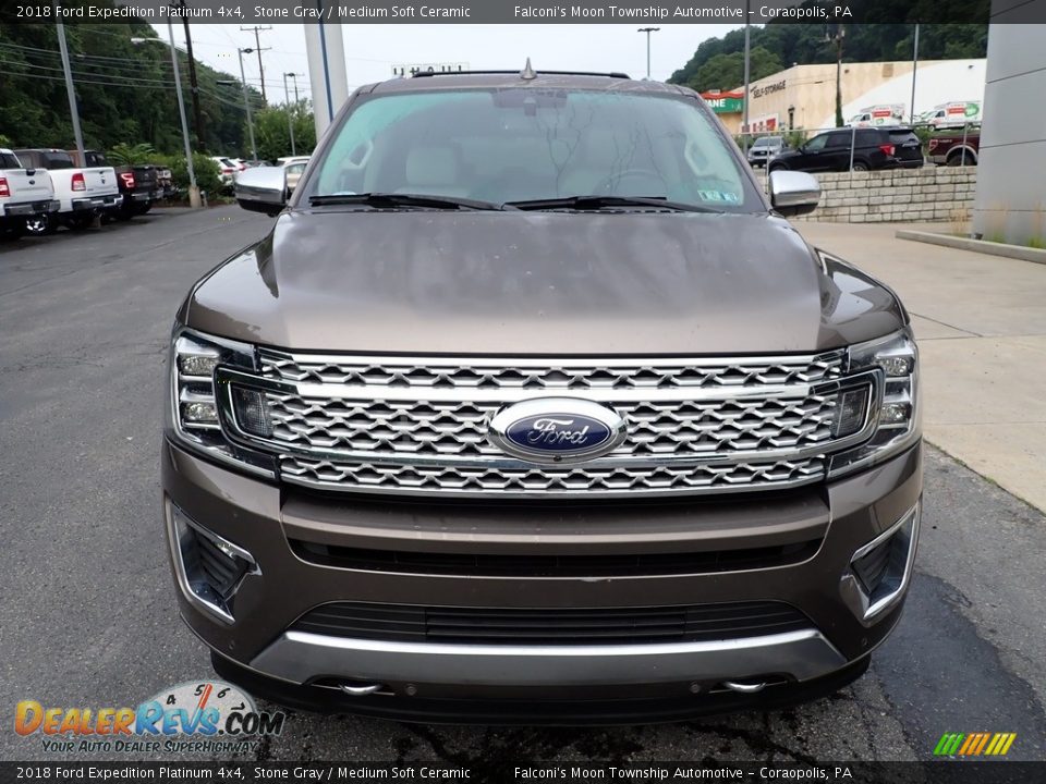 2018 Ford Expedition Platinum 4x4 Stone Gray / Medium Soft Ceramic Photo #8