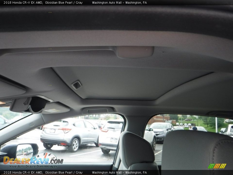 2018 Honda CR-V EX AWD Obsidian Blue Pearl / Gray Photo #11