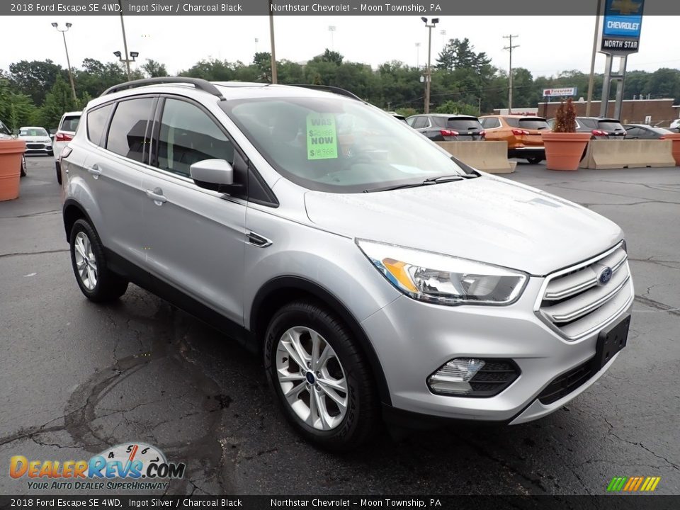 2018 Ford Escape SE 4WD Ingot Silver / Charcoal Black Photo #11
