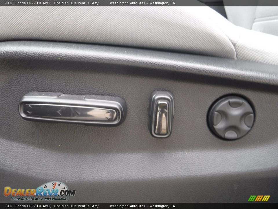 2018 Honda CR-V EX AWD Obsidian Blue Pearl / Gray Photo #14