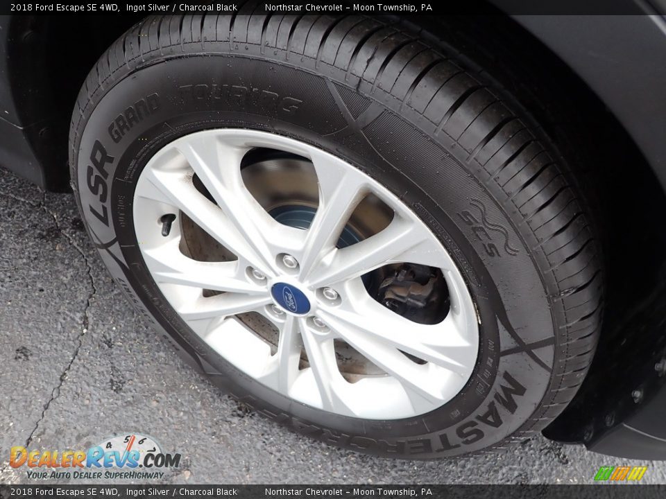 2018 Ford Escape SE 4WD Ingot Silver / Charcoal Black Photo #14