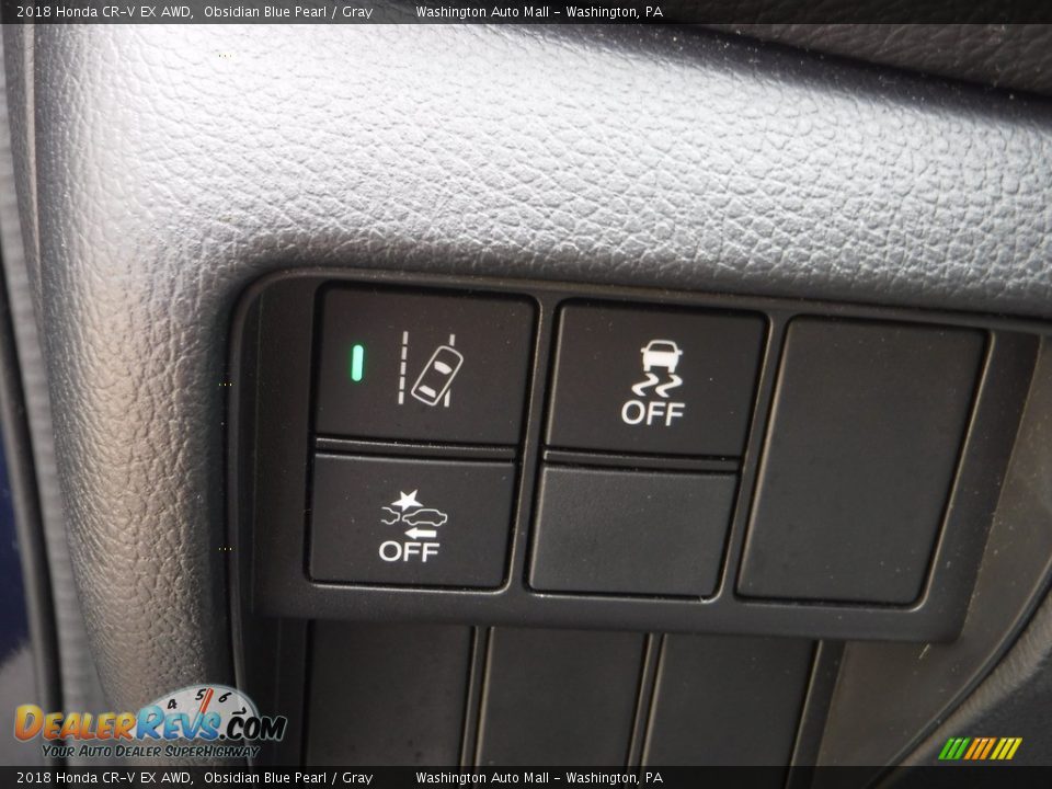 2018 Honda CR-V EX AWD Obsidian Blue Pearl / Gray Photo #15