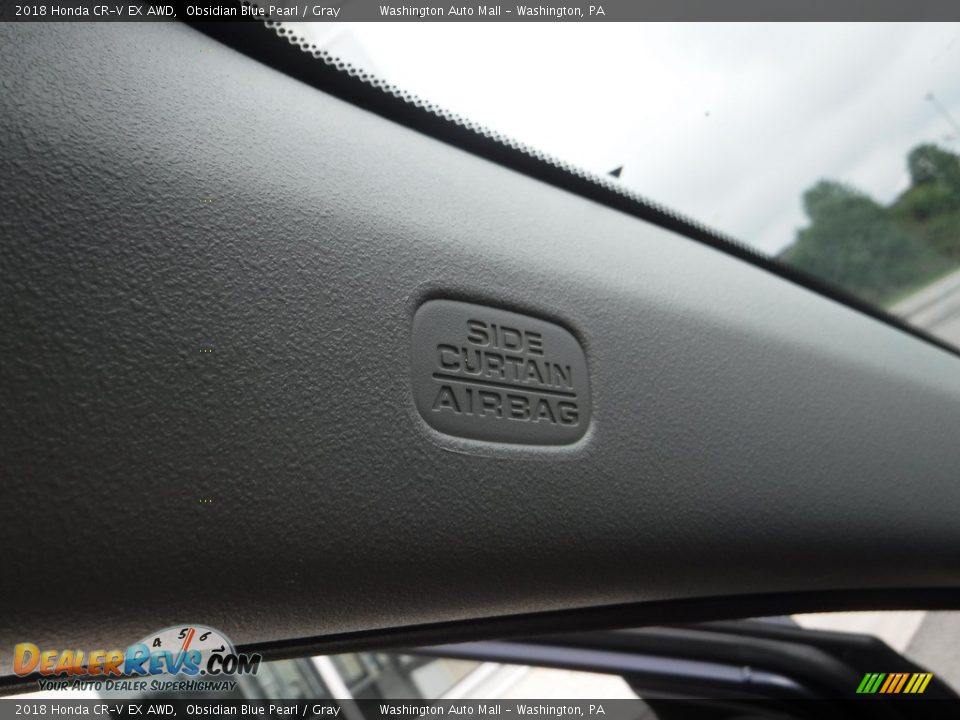 2018 Honda CR-V EX AWD Obsidian Blue Pearl / Gray Photo #17