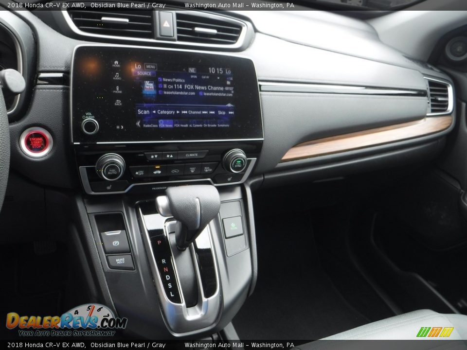 2018 Honda CR-V EX AWD Obsidian Blue Pearl / Gray Photo #18