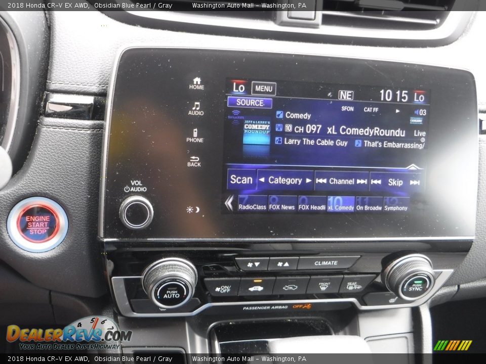 2018 Honda CR-V EX AWD Obsidian Blue Pearl / Gray Photo #19