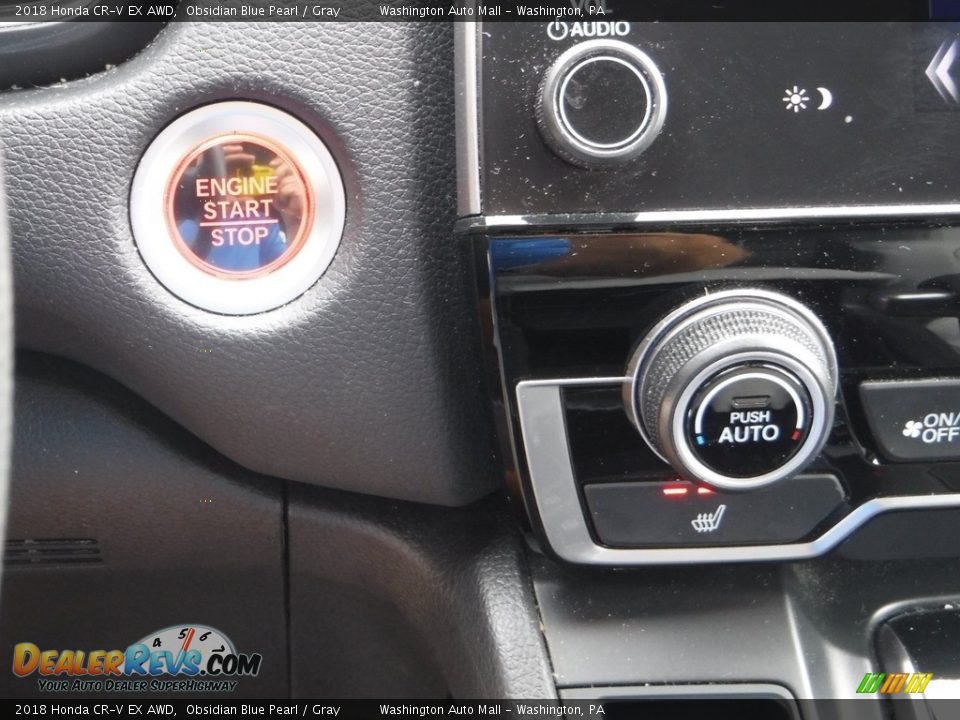 2018 Honda CR-V EX AWD Obsidian Blue Pearl / Gray Photo #20