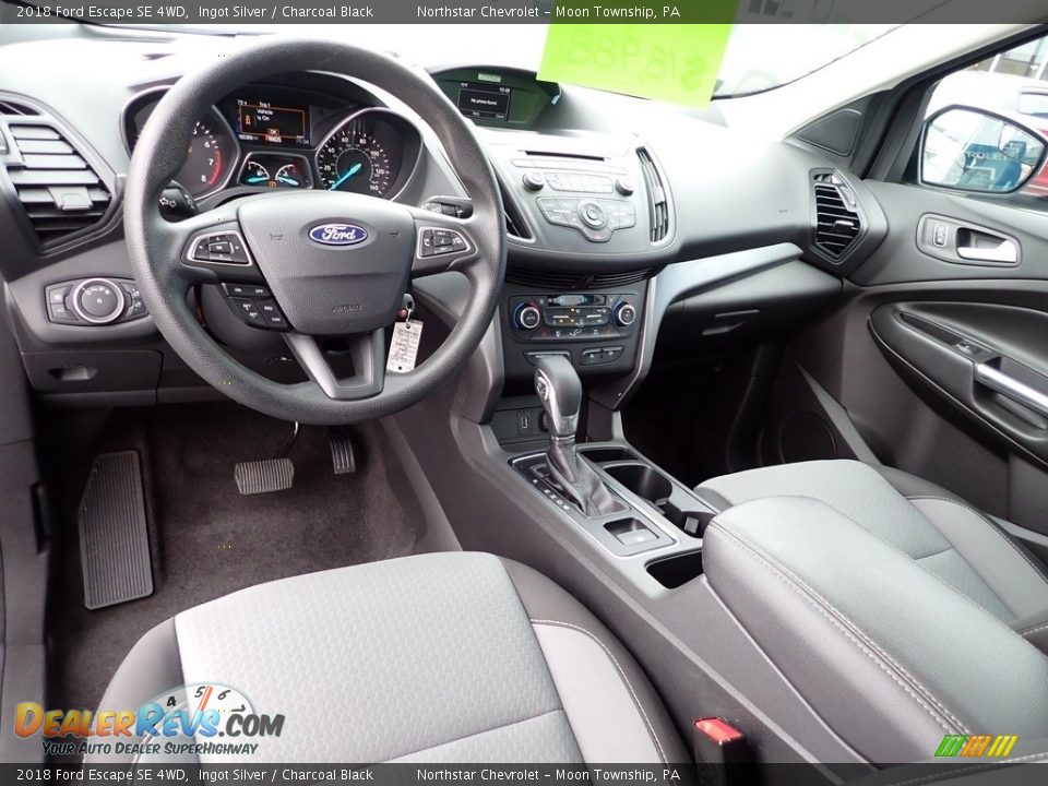 2018 Ford Escape SE 4WD Ingot Silver / Charcoal Black Photo #22