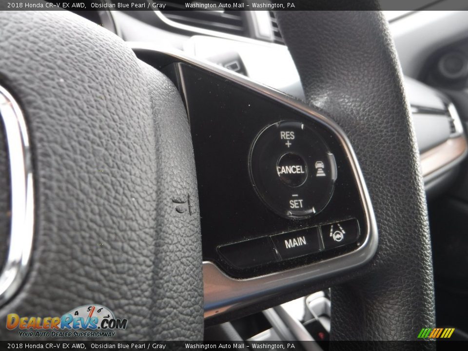 2018 Honda CR-V EX AWD Obsidian Blue Pearl / Gray Photo #23
