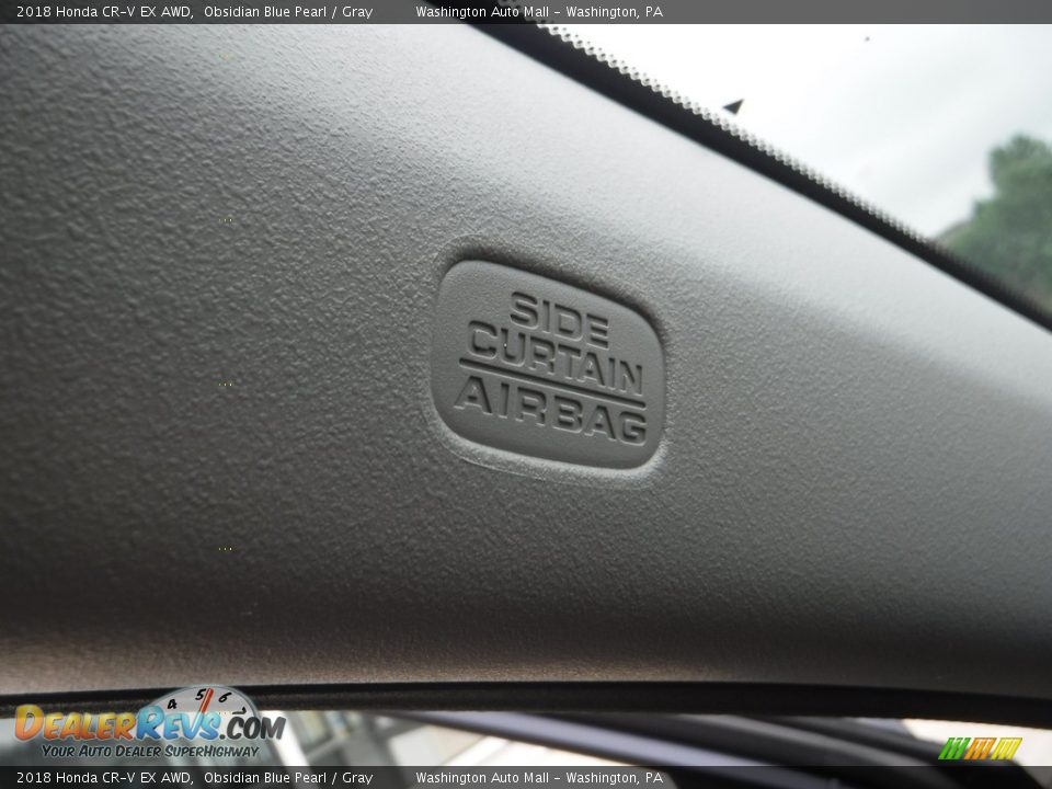 2018 Honda CR-V EX AWD Obsidian Blue Pearl / Gray Photo #24