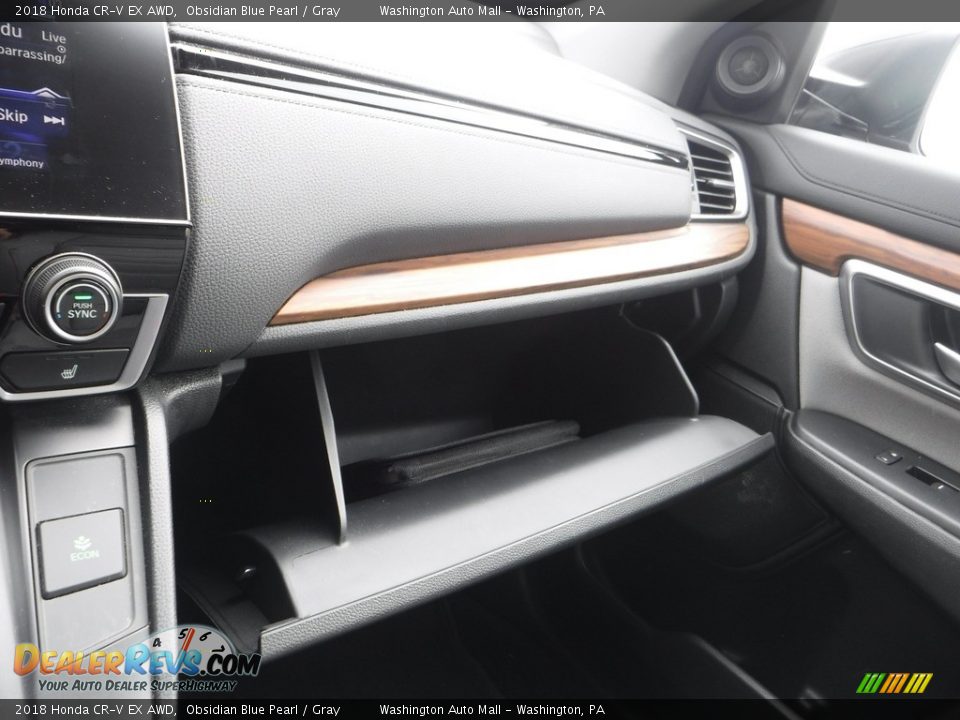 2018 Honda CR-V EX AWD Obsidian Blue Pearl / Gray Photo #25