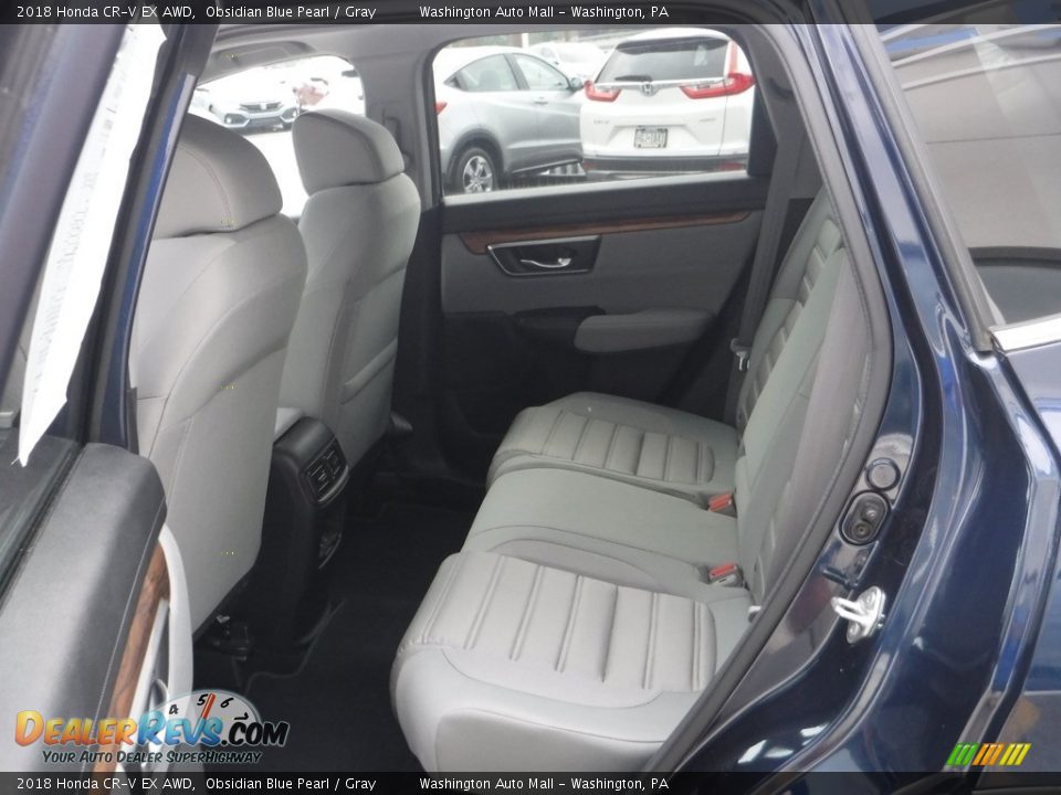 2018 Honda CR-V EX AWD Obsidian Blue Pearl / Gray Photo #27