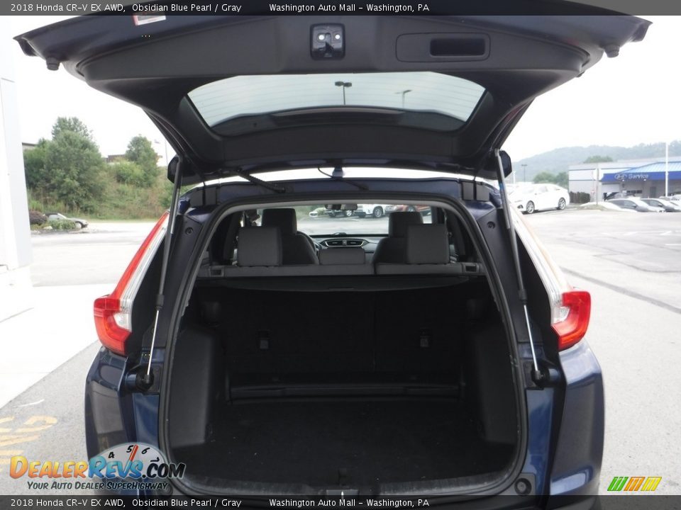 2018 Honda CR-V EX AWD Obsidian Blue Pearl / Gray Photo #28