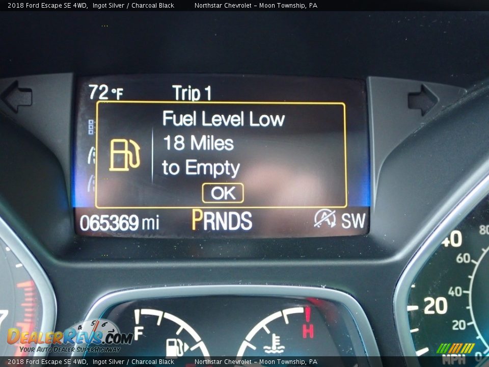 2018 Ford Escape SE 4WD Ingot Silver / Charcoal Black Photo #29
