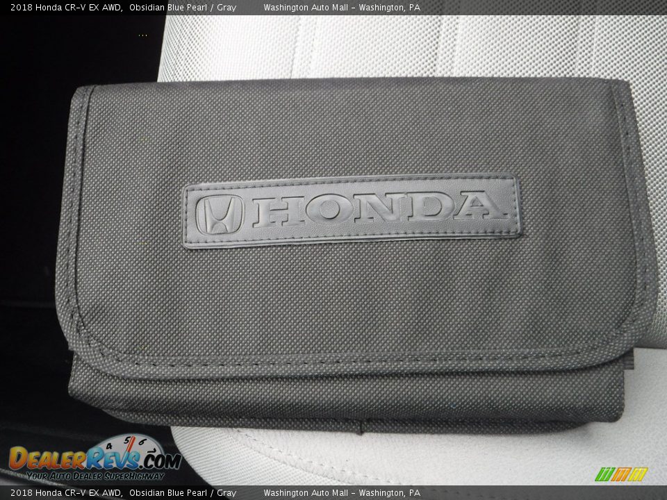2018 Honda CR-V EX AWD Obsidian Blue Pearl / Gray Photo #29