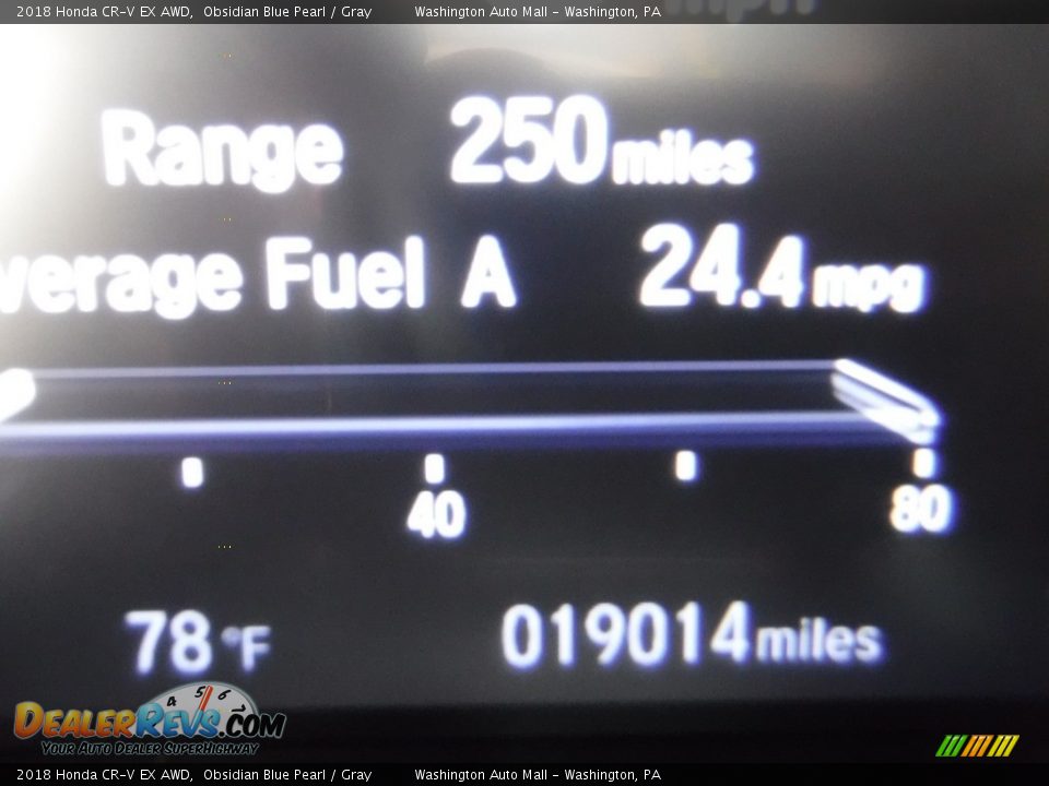 2018 Honda CR-V EX AWD Obsidian Blue Pearl / Gray Photo #32