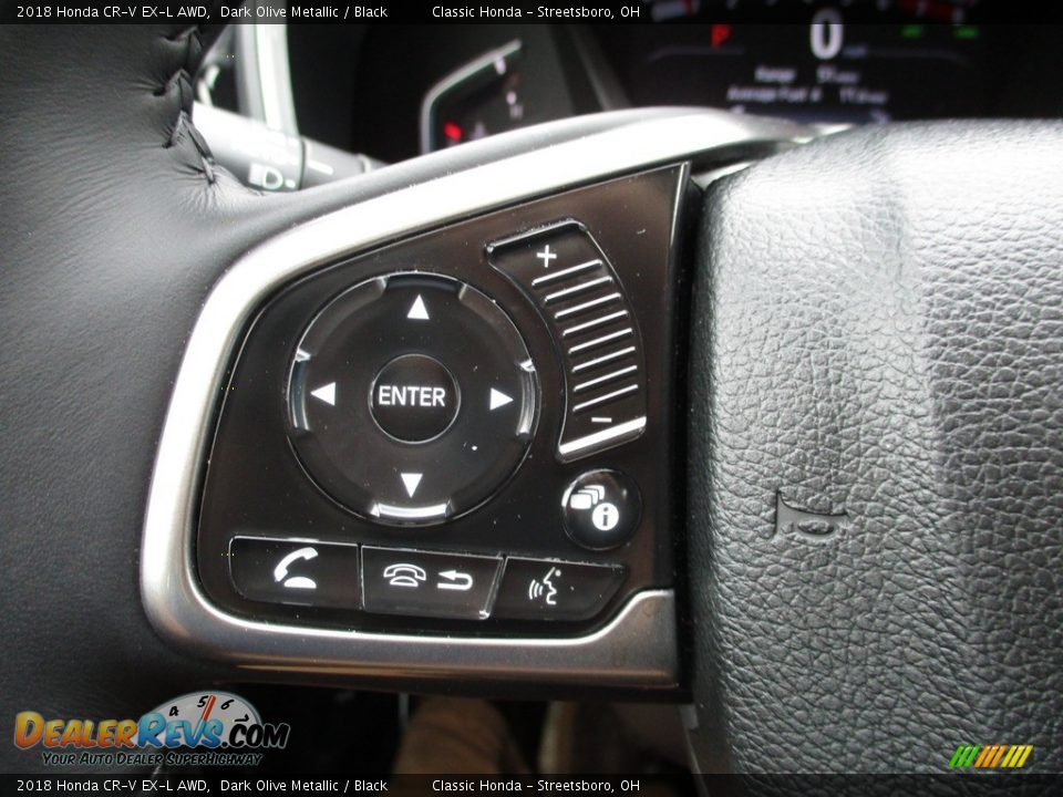 2018 Honda CR-V EX-L AWD Dark Olive Metallic / Black Photo #30